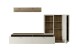 Wohnwand >SANTERNO< (3-teilig) in Soft weiss / Eiche Dekor - 287x180x50 (BxHxT)