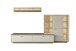 Wohnwand >SANTERNO< (3-teilig) in Soft weiss / Eiche Dekor - 287x180x50 (BxHxT)