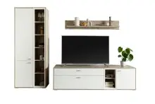 Wohnwand >SANTERNO< (3-teilig) in Soft weiss /...
