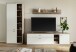 Wohnwand >SANTERNO< (3-teilig) in Soft weiss / Eiche Dekor - 292x197x50 (BxHxT)