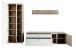 Wohnwand >SANTERNO< (3-teilig) in Soft weiss / Eiche Dekor - 292x197x50 (BxHxT)