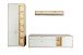 Wohnwand >SANTERNO< (3-teilig) in Soft weiss / Eiche Dekor - 292x197x50 (BxHxT)