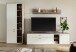 Wohnwand >SANTERNO< (3-teilig) in Soft weiss / Eiche Dekor - 292x197x50 (BxHxT)