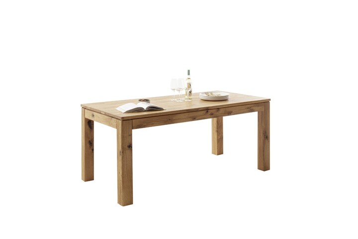 Kulissen-Esstisch >ETNA< ausziehbar bis 280cm, FSC Wildeiche massiv geölt - 200/280x77x90 BxHxT