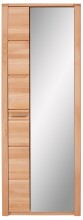Garderobenschrank >Nature One< 2 Türen, 5 Böden, soft-close, Kernbuche teilmassiv - 74x201x40cm B/H/T