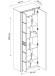 Garderobenschrank >Nature One< 2 Türen, 5 Böden, soft-close, Kernbuche teilmassiv - 74x201x40cm B/H/T