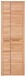 Garderobenschrank >Nature One< 2 Türen, 6 Böden, soft-close, Kernbuche teilmassiv - 65x201x40cm B/H/T