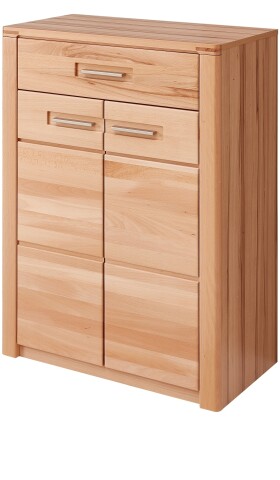 Schuhkommode >Nature One< 2 Türen, 1 Schub, FSC Kernbuche teilmassiv - 74x100x40cm (B/H/T)