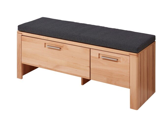 Schuhbank >Nature One< inkl. Kissen, 1 Klappe, FSC Kernbuche teilmassiv - 120x48x40cm (B/H/T)