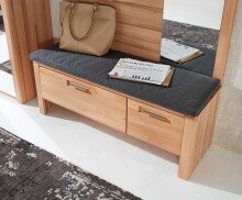 Schuhbank >Nature One< inkl. Kissen, 1 Klappe, FSC Kernbuche teilmassiv - 120x48x40cm (B/H/T)