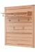 Garderobenpaneel >Nature One< 5 Haken, Ablage-Boden, FSC Kernbuche teilmassiv - 90x110x29cm (B/H/T)