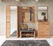 Garderobenpaneel >Nature One< 5 Haken, Ablage-Boden, FSC Kernbuche teilmassiv - 90x110x29cm (B/H/T)