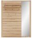 Garderobenpaneel >Nature One< 5 Haken, Ablage-Boden, FSC Kernbuche teilmassiv - 120x157x29cm (B/H/T)