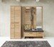 Garderobenpaneel >Nature One< 5 Haken, Ablage-Boden, FSC Kernbuche teilmassiv - 120x157x29cm (B/H/T)