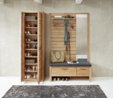 Garderoben-Set >Nature One< 3-teilig, soft-close, FSC-Kernbuche teilmassiv - 200x201x40cm (B/H/T)