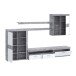 Wohnwand >ZUMBA< LED, 60 Zoll, Betonoptik / weiss - 300x200,9x41cm (B/H/T)