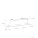 Wandboard >CANMORE< in Betonoptik Lichtgrau / Weiß Glanz - 111,2x21,2x21cm (B/H/T)
