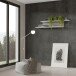 Wandboard >CANMORE< in Betonoptik Lichtgrau / Weiß Glanz - 111,2x21,2x21cm (B/H/T)