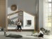 Hausbett >BABS< inkl. Lattenrost, teilmassiv eichfarbig / weiss - 210x170x97cm (BxHxT)