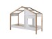Hausbett >BABS< inkl. Lattenrost, teilmassiv eichfarbig / weiss - 210x170x97cm (BxHxT)