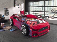Autobett >Power< 90x200cm, inkl. Lattenrost, Rot,...