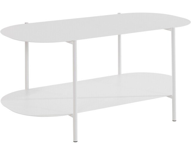 Couchtisch >Stig< in Weiß, Metall - 100x45x50cm (BxHxT)