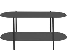Couchtisch >Stig< in Schwarz, Metall - 100x45x50cm...