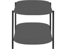 Couchtisch >Stig< in Schwarz, Metall - 100x45x50cm (BxHxT)