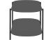 Couchtisch >Stig< in Schwarz, Metall - 100x45x50cm (BxHxT)