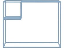 Blumenständer >Vilde< in Blau, Metall - 100x80x30cm (BxHxT)