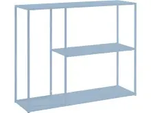 Bücherregal >Vilde< in Blau, Metall -...