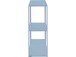 Bücherregal >Vilde< in Blau, Metall - 100x80x30cm (BxHxT)
