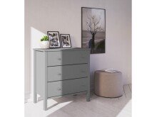 Kommode >Wenche< in Grau, MDF/Folie - 81x84x41cm (BxHxT)