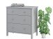 Kommode >Wenche< in Grau, MDF/Folie - 81x84x41cm (BxHxT)