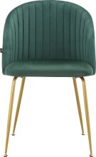 4-Fußstuhl >Vilma< (2er-Set) in Grün, Samt/Metall - 52x81x55cm (BxHxT)