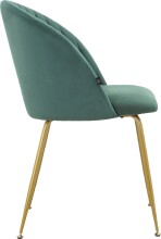 4-Fußstuhl >Vilma< (2er-Set) in Grün, Samt/Metall - 52x81x55cm (BxHxT)