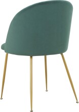 4-Fußstuhl >Vilma< (2er-Set) in Grün, Samt/Metall - 52x81x55cm (BxHxT)