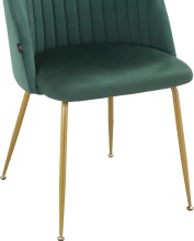 4-Fußstuhl >Vilma< (2er-Set) in Grün, Samt/Metall - 52x81x55cm (BxHxT)