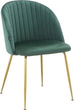 4-Fußstuhl >Vilma< (2er-Set) in Grün, Samt/Metall - 52x81x55cm (BxHxT)