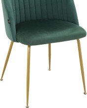 4-Fußstuhl >Vilma< (2er-Set) in Grün, Samt/Metall - 52x81x55cm (BxHxT)
