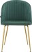 4-Fußstuhl >Vilma< (2er-Set) in Grün, Samt/Metall - 52x81x55cm (BxHxT)