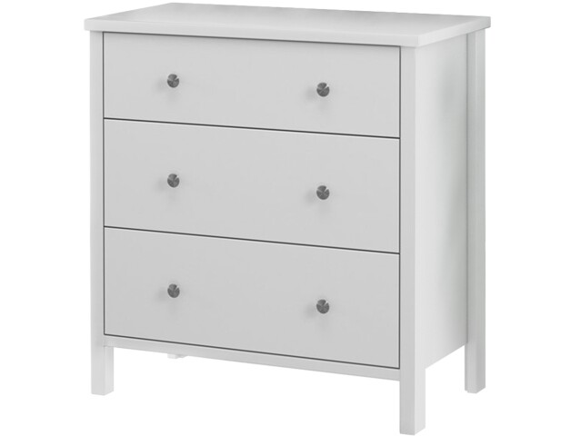 Kommode >Wenche< in Weiß, MDF/Folie - 81x84x41cm (BxHxT)