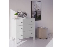 Kommode >Wenche< in Weiß, MDF/Folie - 81x84x41cm (BxHxT)