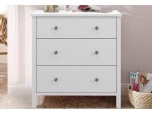 Kommode >Wenche< in Weiß, MDF/Folie - 81x84x41cm (BxHxT)