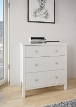 Kommode >Wenche< in Weiß, MDF/Folie - 81x84x41cm (BxHxT)
