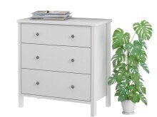 Kommode >Wenche< in Weiß, MDF/Folie - 81x84x41cm (BxHxT)