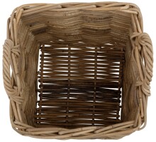 Flechtkorb >Åmund< in Grau, Rattan - 32x34,5x32cm (BxHxT)