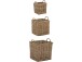 Flechtkorb >Åmund< in Grau, Rattan - 32x34,5x32cm (BxHxT)