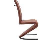 Freischwinger >Liri< (2er-Set) in Braun, Mikrofaser - 45x101x61cm (BxHxT)