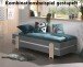 Stapelbett >Moldulo< 90x200cm, inkl. Lattenrost, grau lackiert - 203,6x27,5x93,8cm (BxHxT)